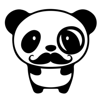 Mr. Panda Moustache Decal (Black)